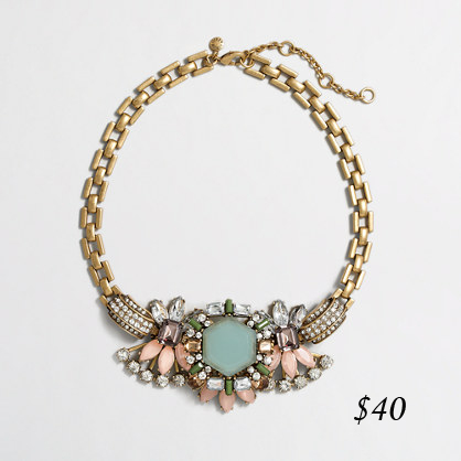 J. Crew Factory Aqua centrepiece necklace