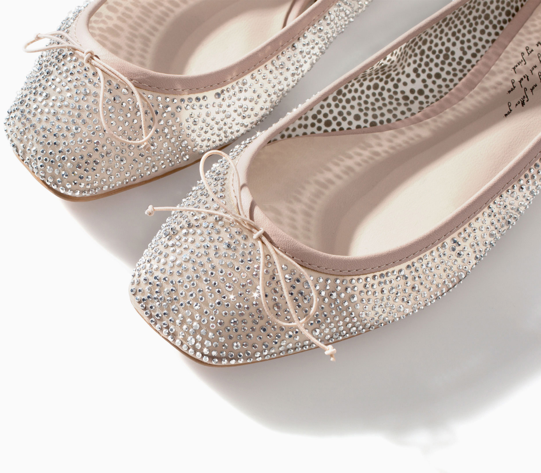 Zara sparkle ballet flats