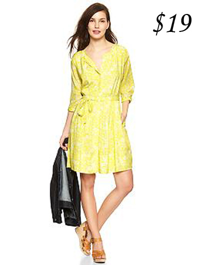 Gap Floral Flared Shirtdress