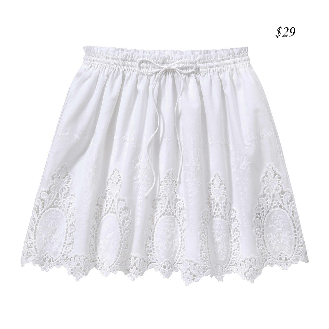 Joe Fresh Eyelet Hem Skirt