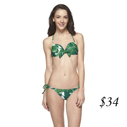 Target Xhiliration Palm Leaf Print Bikini
