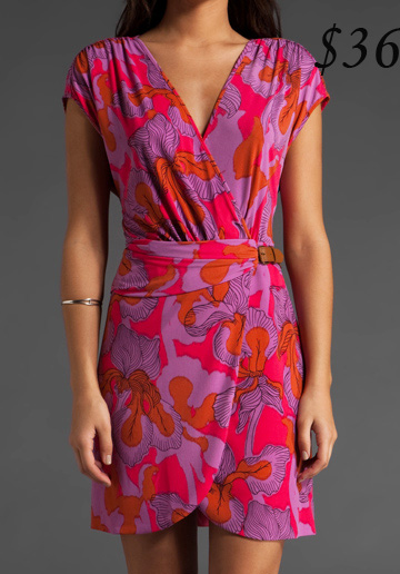 Tibi Iris Ikat Faux Wrap Dress (denim multi colorway, not pictured)