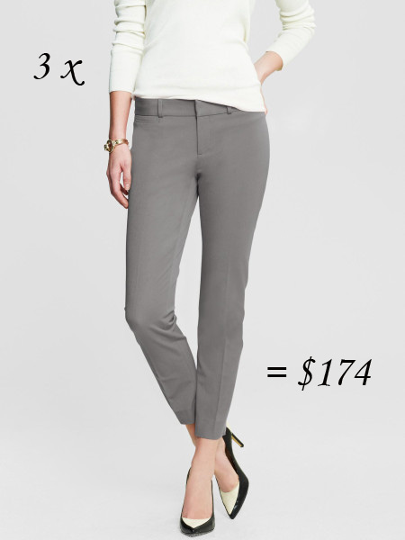 Banana Republic Sloan ankle crop pants