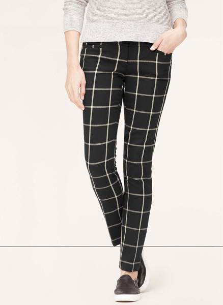 LOFT Marisa Windowpane Pants