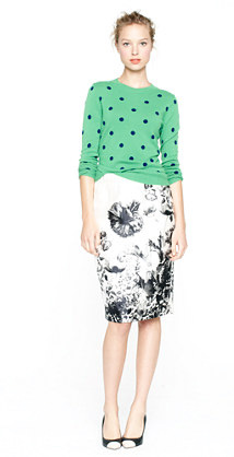 J. Crew Collection Photofloral skirt