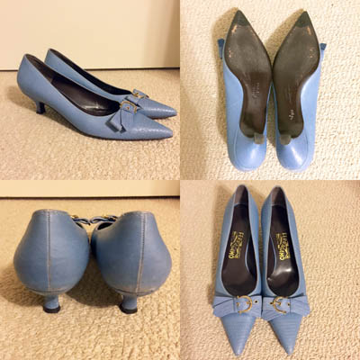 Ferragamo kitten heel pumps, $8