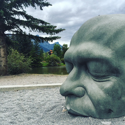 creepy head in Canmore