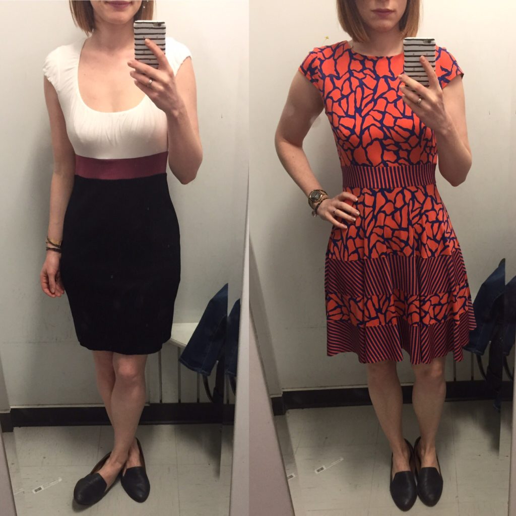 left: Bailey 44 dress; right: Gabby Skye dress