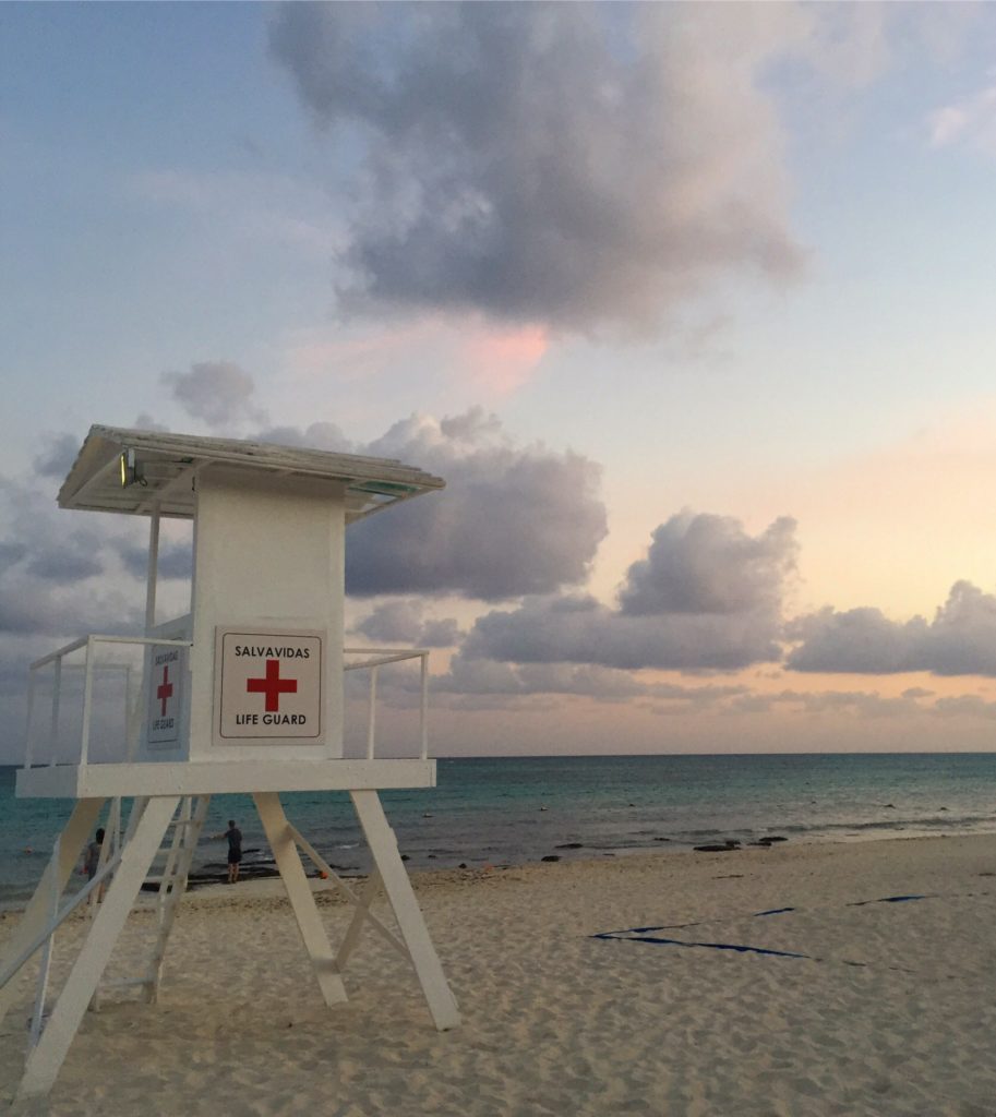 sunset on the beach