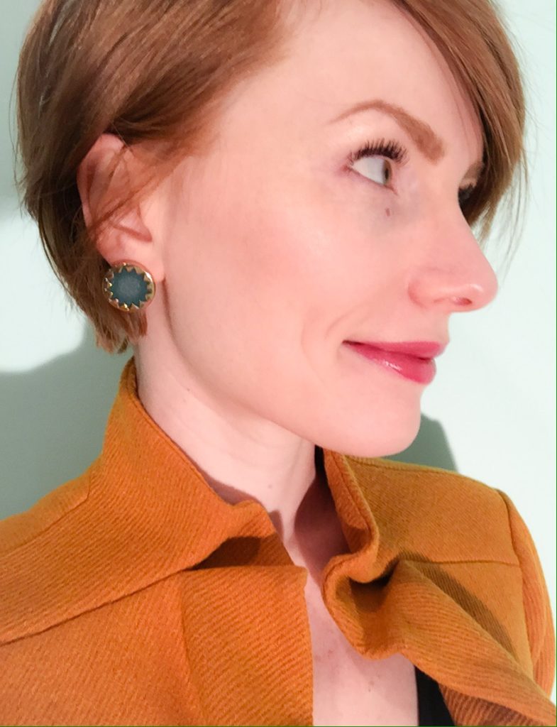 green earrings (House of Harlow)