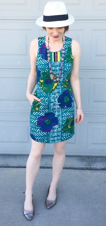 Dress, Vanessa Virginia (thrifted); shoes, Jeffrey Campbell (thrifted); necklace, no name (via consignment); hat. Aritzia