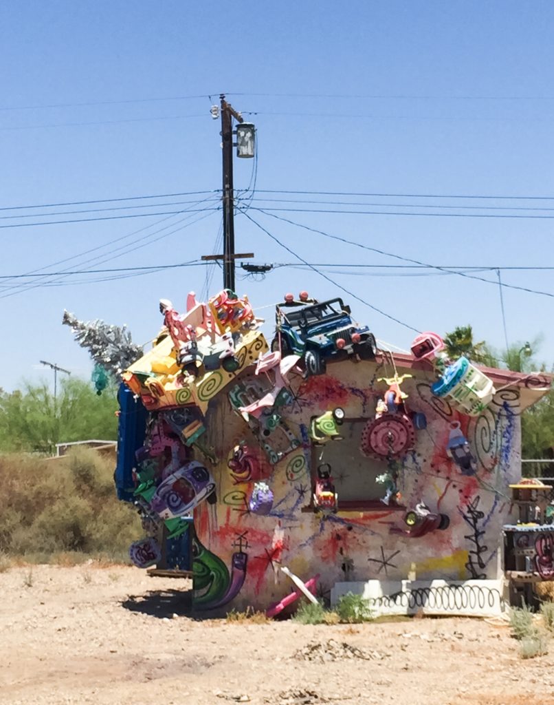 art installation in Bombay Beach