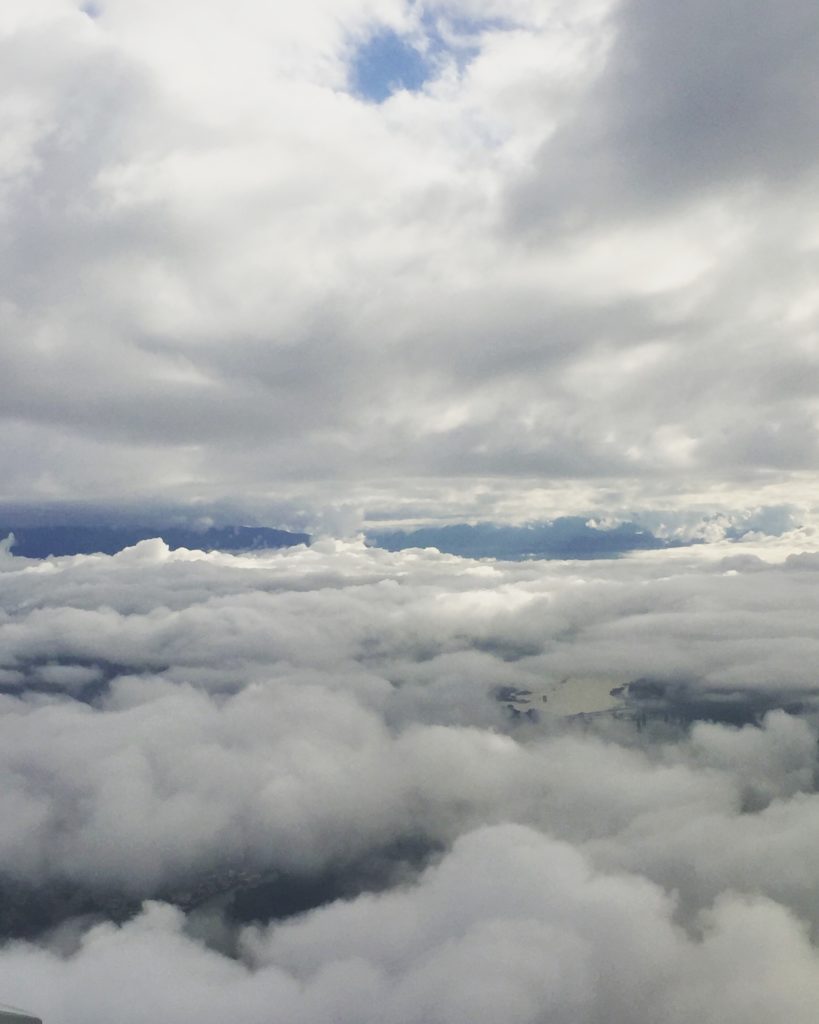 Cloud sandwich over British Columbia